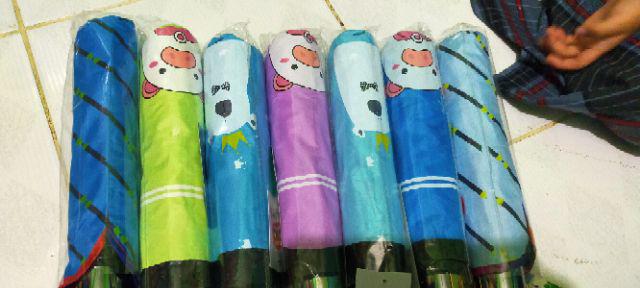 Payung Lipat 4 Fancy Karakter Motif Bear King Bw-109