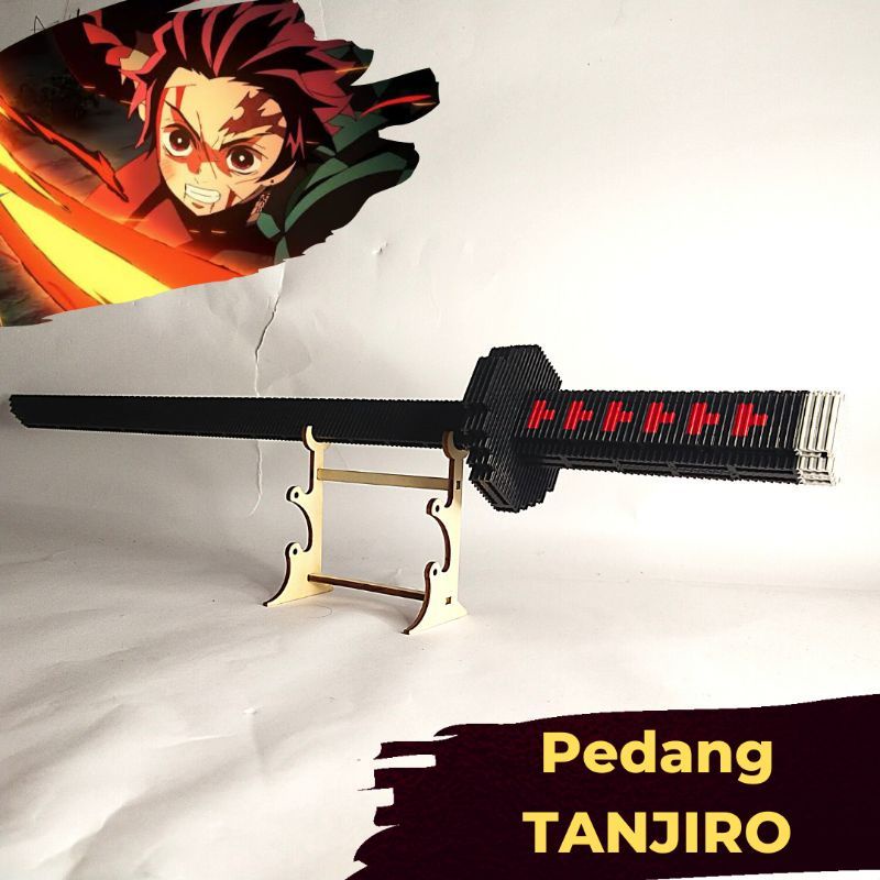 PEDANG ANIME LEGO TANJIRO KIMETSU NO YAIBA (BONUS STAND PEDANG)