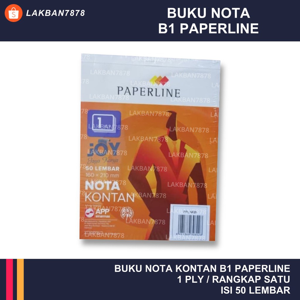 

Buku Nota Paperline B1 1 Rangkap / 1Ply Besar isi 50 Lembar