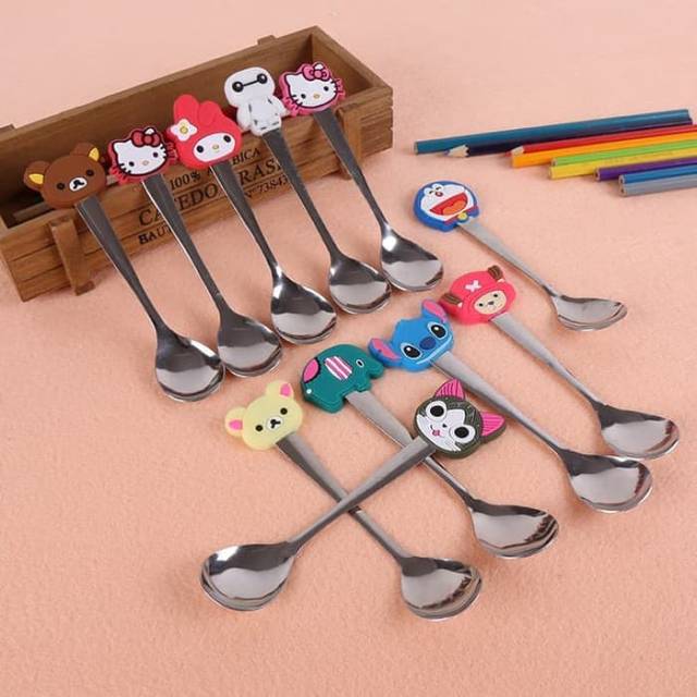 SENDOK MAKAN KARAKTER ANAK LUCU MURAH MERIAH