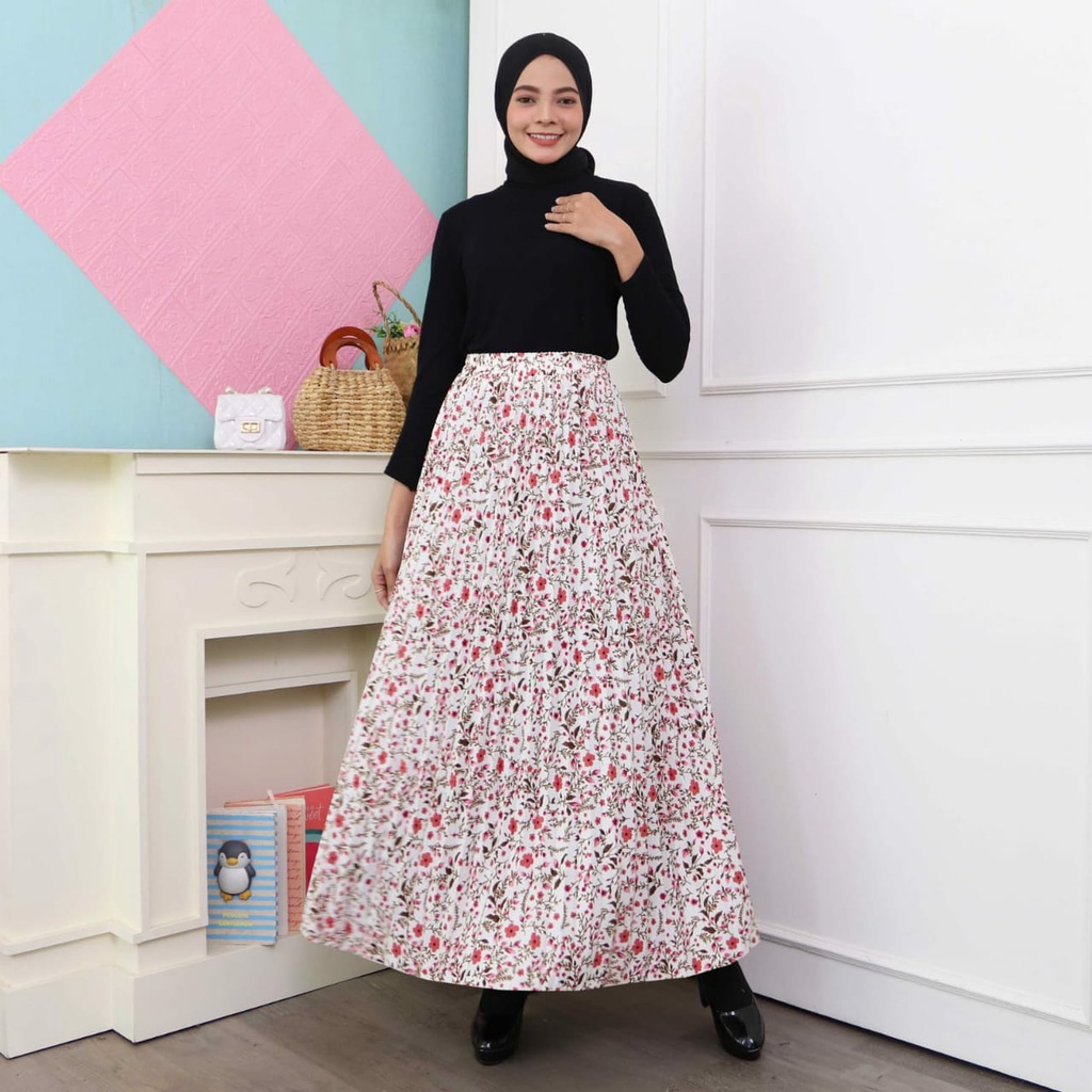 ROK PLISKET MOTIF FLOWERS  LILY // ROK MOTIF PLISKET FLOWERS LILY // ROK MOTIF BUNGA // ROK BUNGA LILY