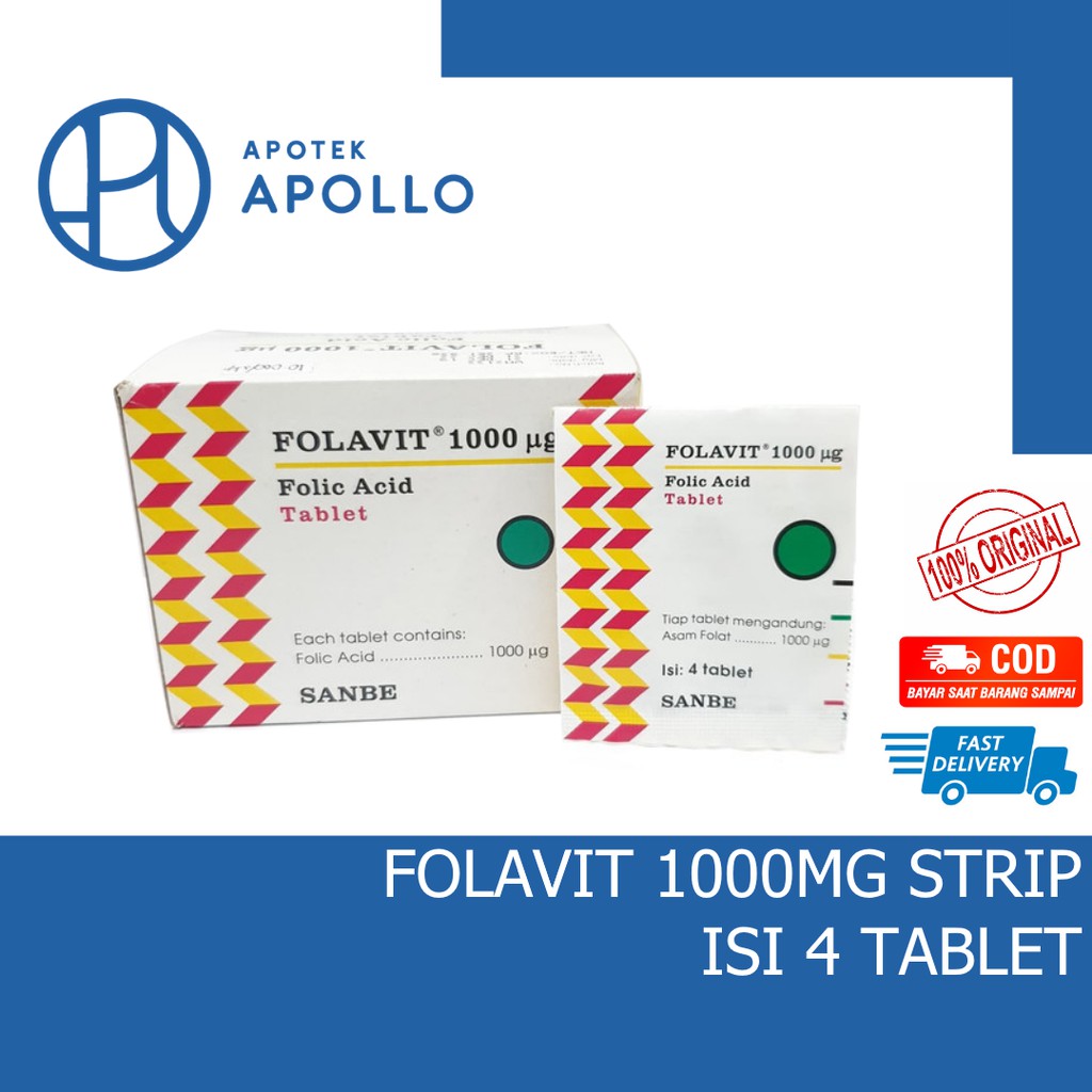 FOLAVIT 1000 MCG  STRIP ISI 4 TABLET