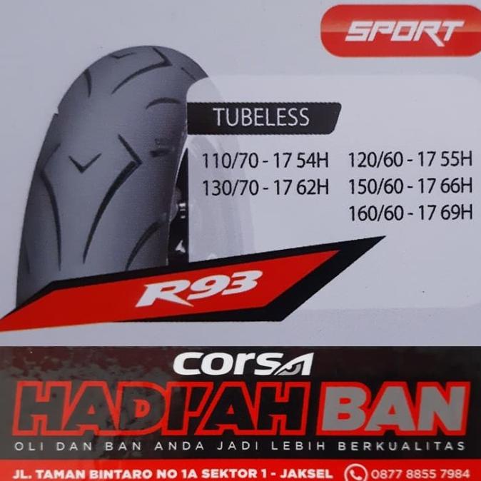 Ban Motor Sport Corsa Platinum R93 160/60-17 Dan 120/60-17