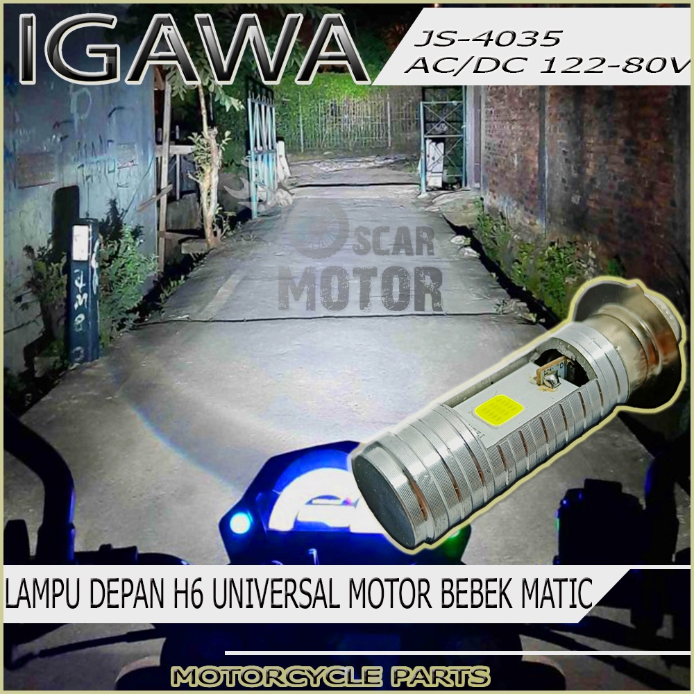 LAMPU UTAMA DEPAN MOTOR MATIC BEBEK UNIVERSAL SHOCKET H6 PNP LED PUTIH motor