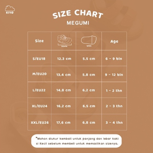 Kiyo Megumi - Sepatu Anak Bayi Balita Lucu Keds Cowo Cewe Baby Boy Girl Sepatu Sandal Prewalker
