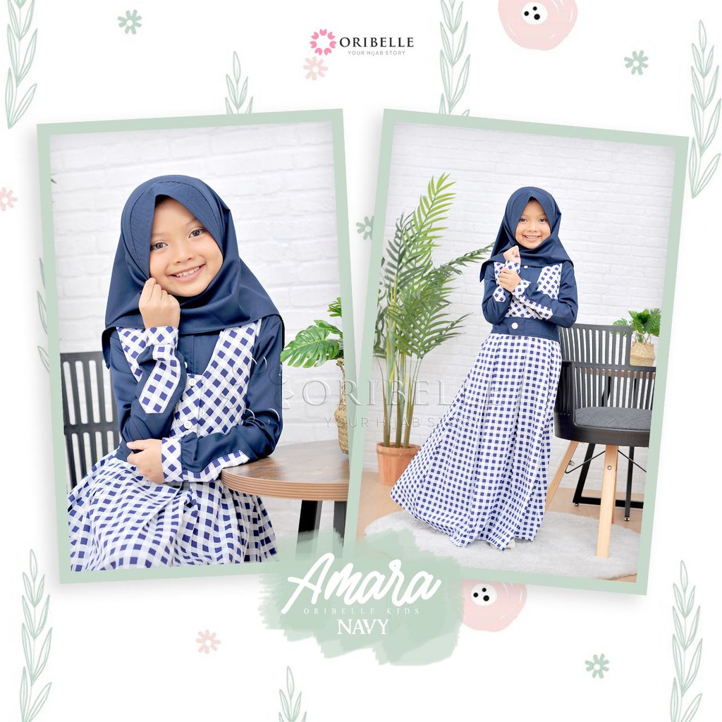 Baju Anak Perempuan Setelan Dress Gamis Branded Original Oribelle
