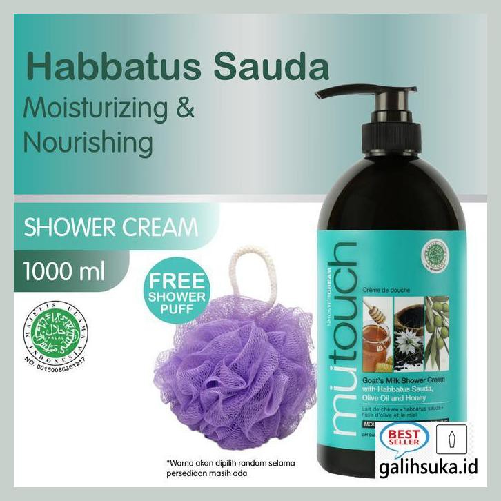 

R6Y67R68- Mutouch Goat'S Milk Shower Cream With Habbatus Sauda 1000Ml Q34Qt5E7-