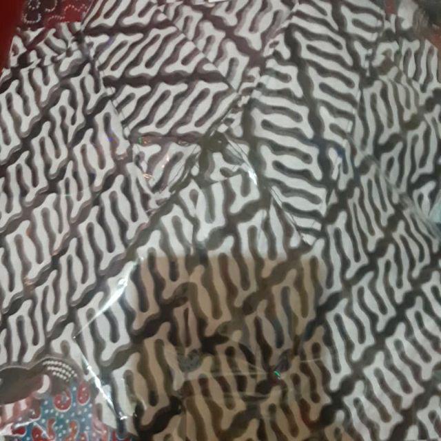 Bswart Batik Hrb026 Kenongo Hem Pendek Anjani Biru Pekalongan M L Xl Batik Pria Murah Modern Grosir