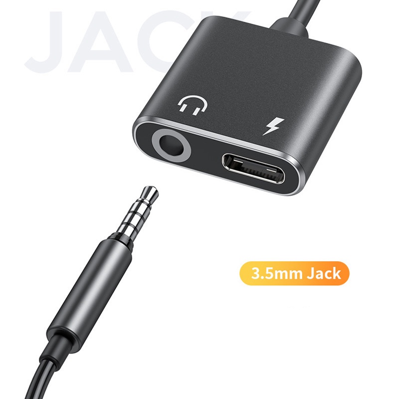 Adaptor Splitter Charger Headphone 2 in 1 Tipe C Dengan Jack Earphone 3.5mm Untuk Xiaomi 8 9 Huawei Samsung
