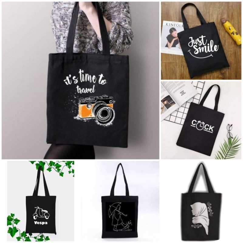 TOTE BAG TAS  RESELETING BAHAN KANVAS,TOTEBAG PEREKAT