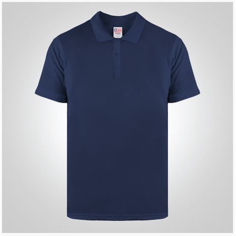 Baju Kaos Polo Polos Pria Warna Navy Bahan Katun