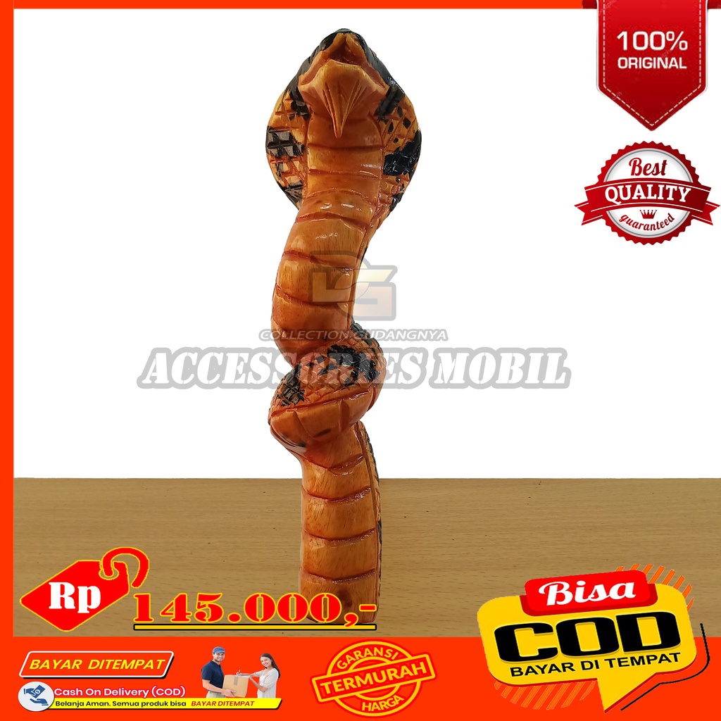 Tuas Perseneling Mobil Variasi Custom Kepala Cobra Cokelat Hitam