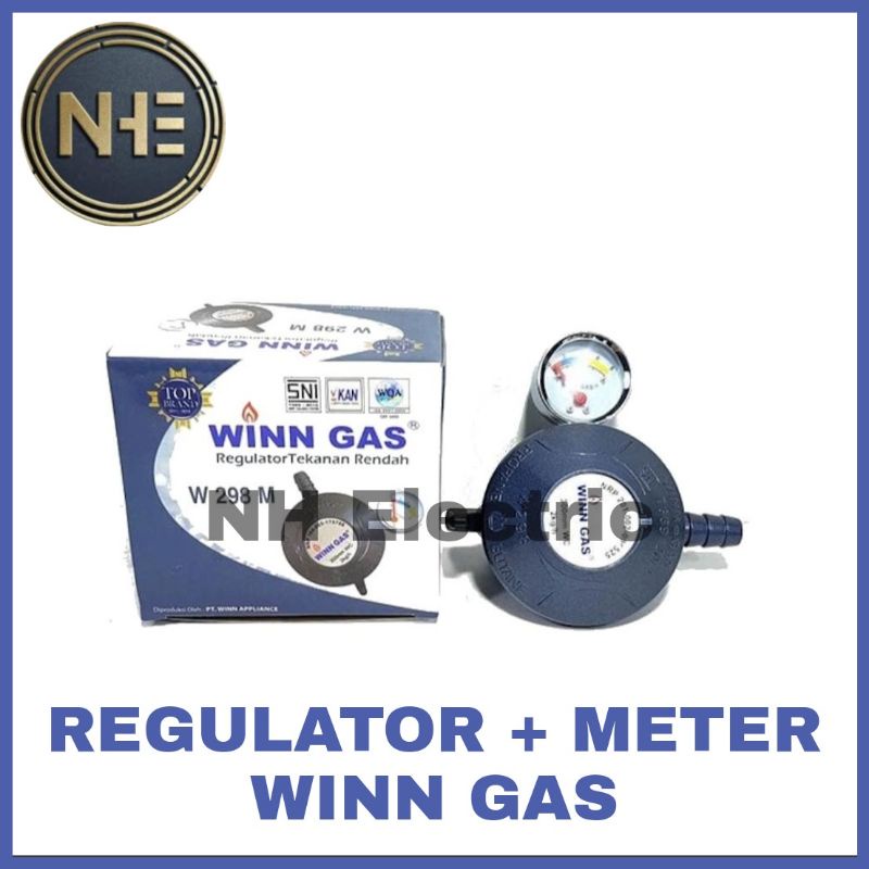 Regulator Gas + Meter Winn Gas - Regulator Gas Plus Meter Winn Gas - Regulator Gas Tekanan Rendah Winn Gas