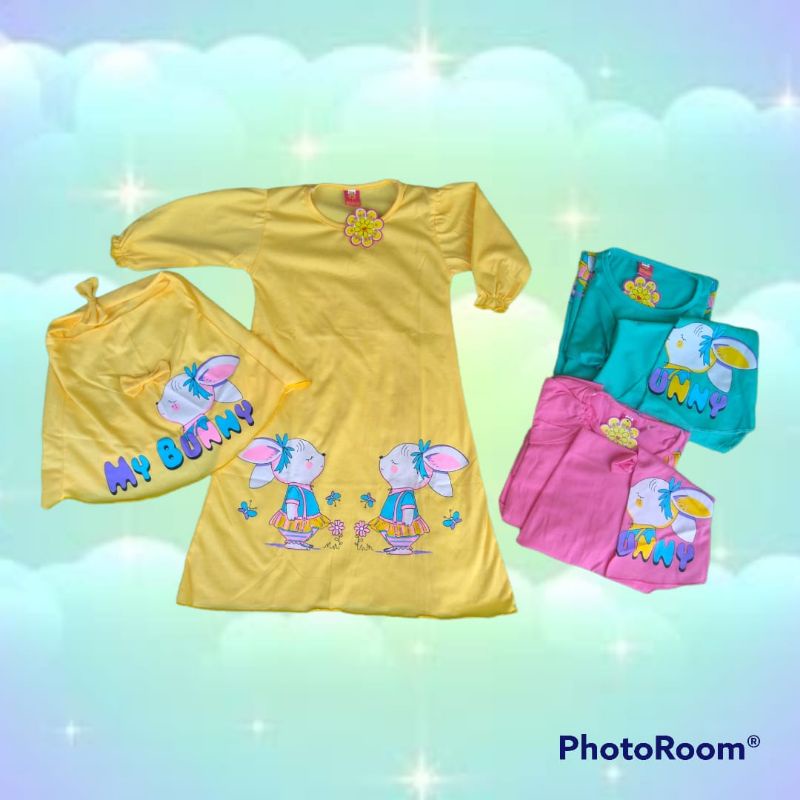 Gamis Kaos Anak Perempuan usia 3-4tahun