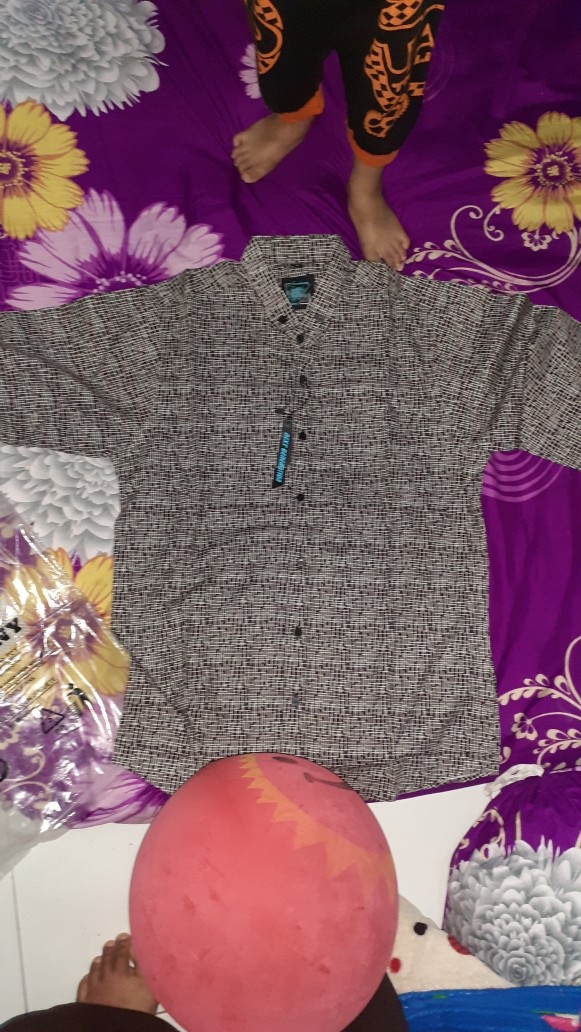 Kemeja Pria Lengan Panjang Motif Pulkadot Warna Hitam Bahan 40s Halus Berkualitas Best Seller Rone