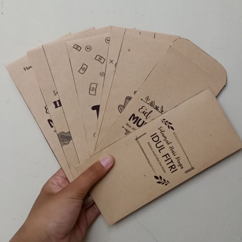

Bisa Custom Nama - Amplop lebaran Idul Fitri Panjang 18x8cm - Amplop Lebaran Rustic