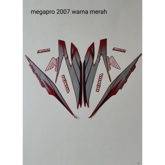 STRIPING MEGAPRO 2007 MERAH