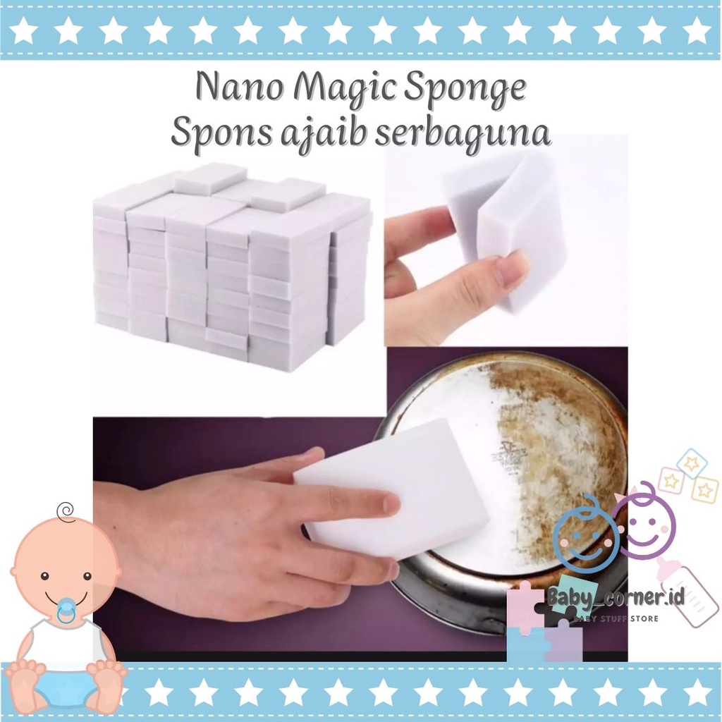 SPONS SERBAGUNA |SPONS AJAIB | MAGIC SPONS | NANO MAGIC SPONGE | BUSA PEMBERSIH SERBAGUNA | 2cm