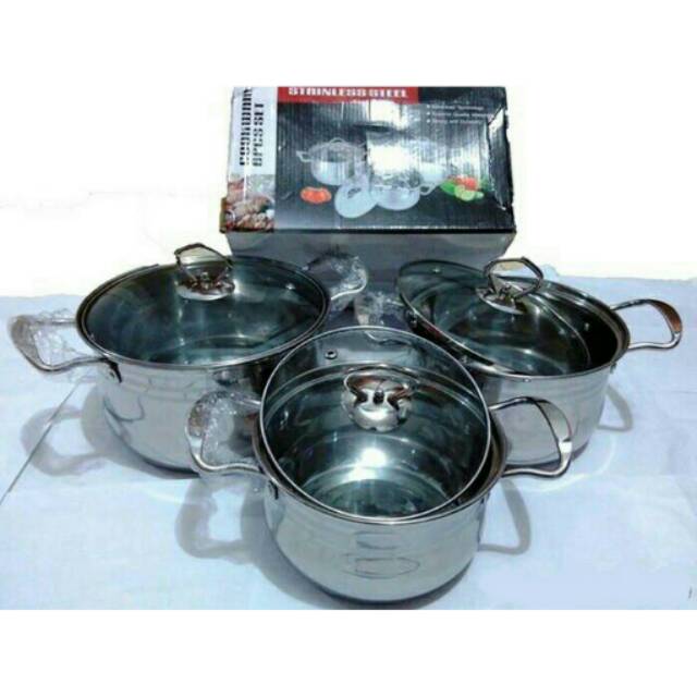 Panci set Saito 555 CG1 tutup kaca