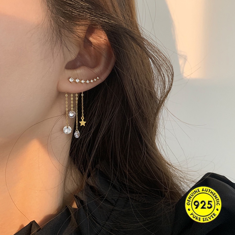 Anting Stud Model Rumbai Panjang Untuk Wanita