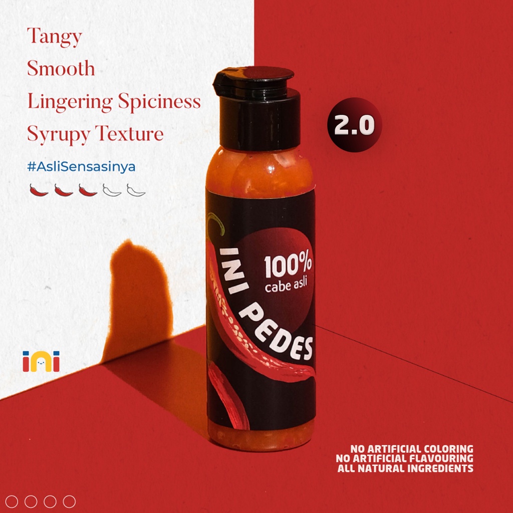 

INI Pedes 2.0 Butiran Biji Rawit Saus Sambal Halal Mui Hot Chili Sauce 100mL