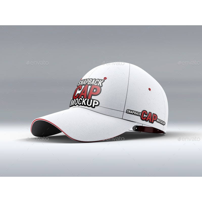 Snapback Baseball Cap Mockup - Photoshop