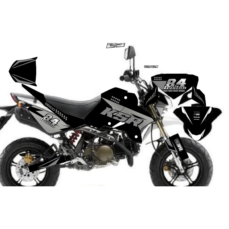 decal ksr simple hitam abu