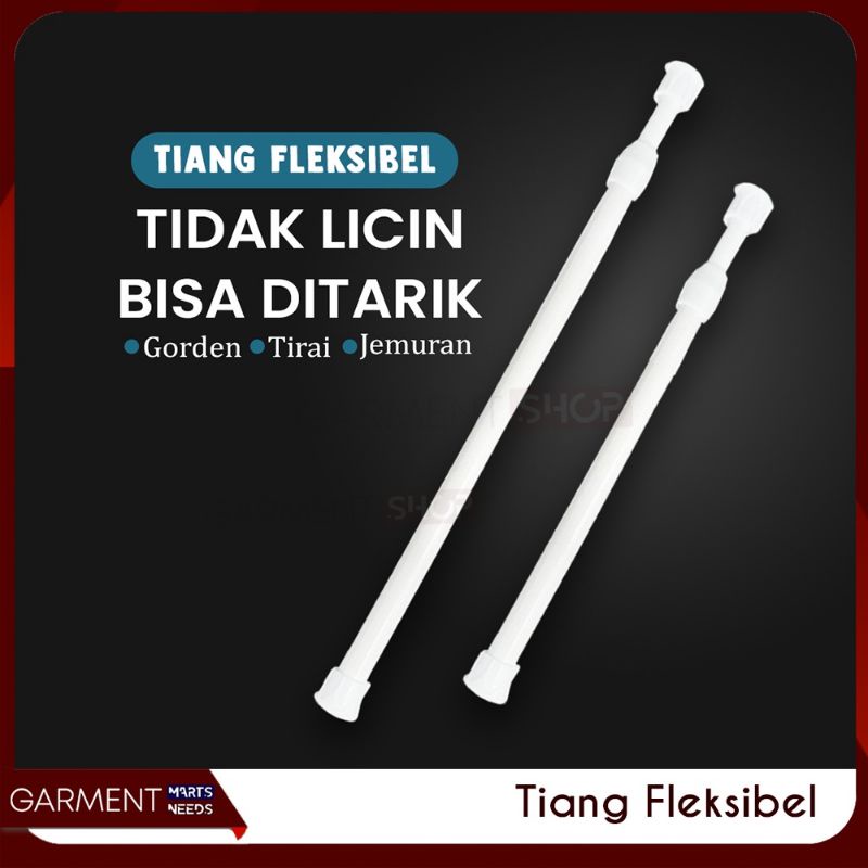 Tiang Tirai Flexible / Tiang Flexibel Gorden Gantungan Jemuran Baju Pakaian Serbaguna