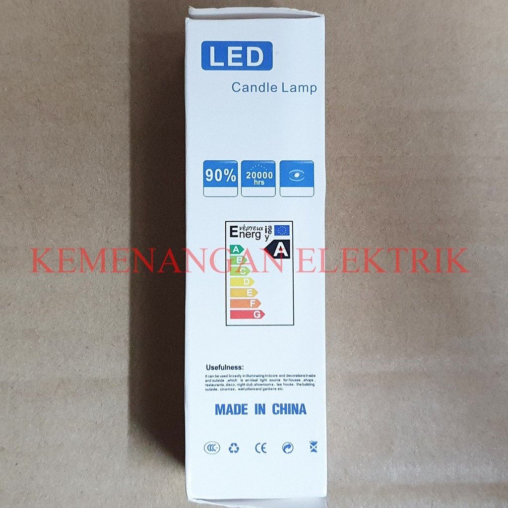 EURUTION CANDLE LIGHT LED 5W E14 / BOHLAM JANTUNG / LAMPU JAGUNG 5WATT / LAMPU LILIN 5 WATT 5 W