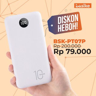 Power Bank 20000 mAh Powerbank Dual USB Output 2 Input LED Display Murah Mini Iphone Samsung BASIKE