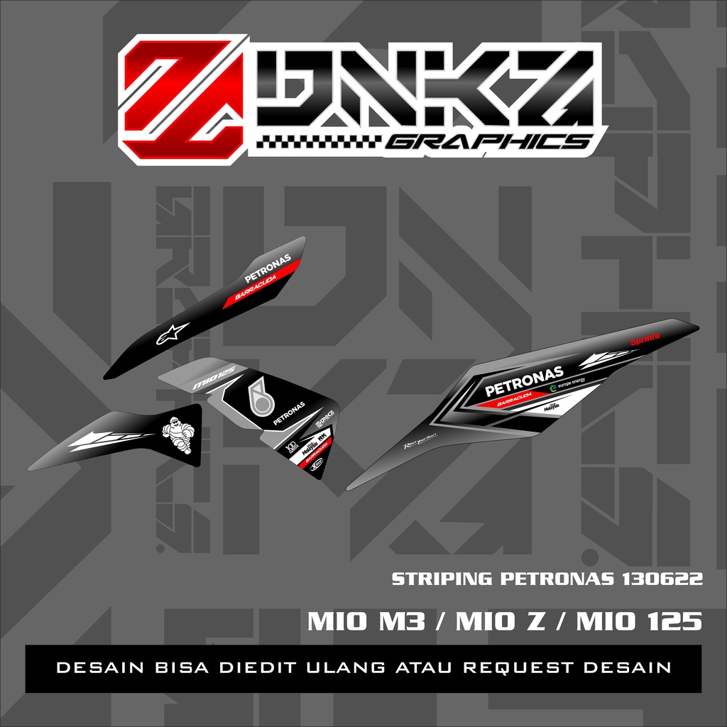 Stiker Mio M3 Decal Striping Mio M3 / Mio Z / Mio 125 Petronas ST130622 DNKZ