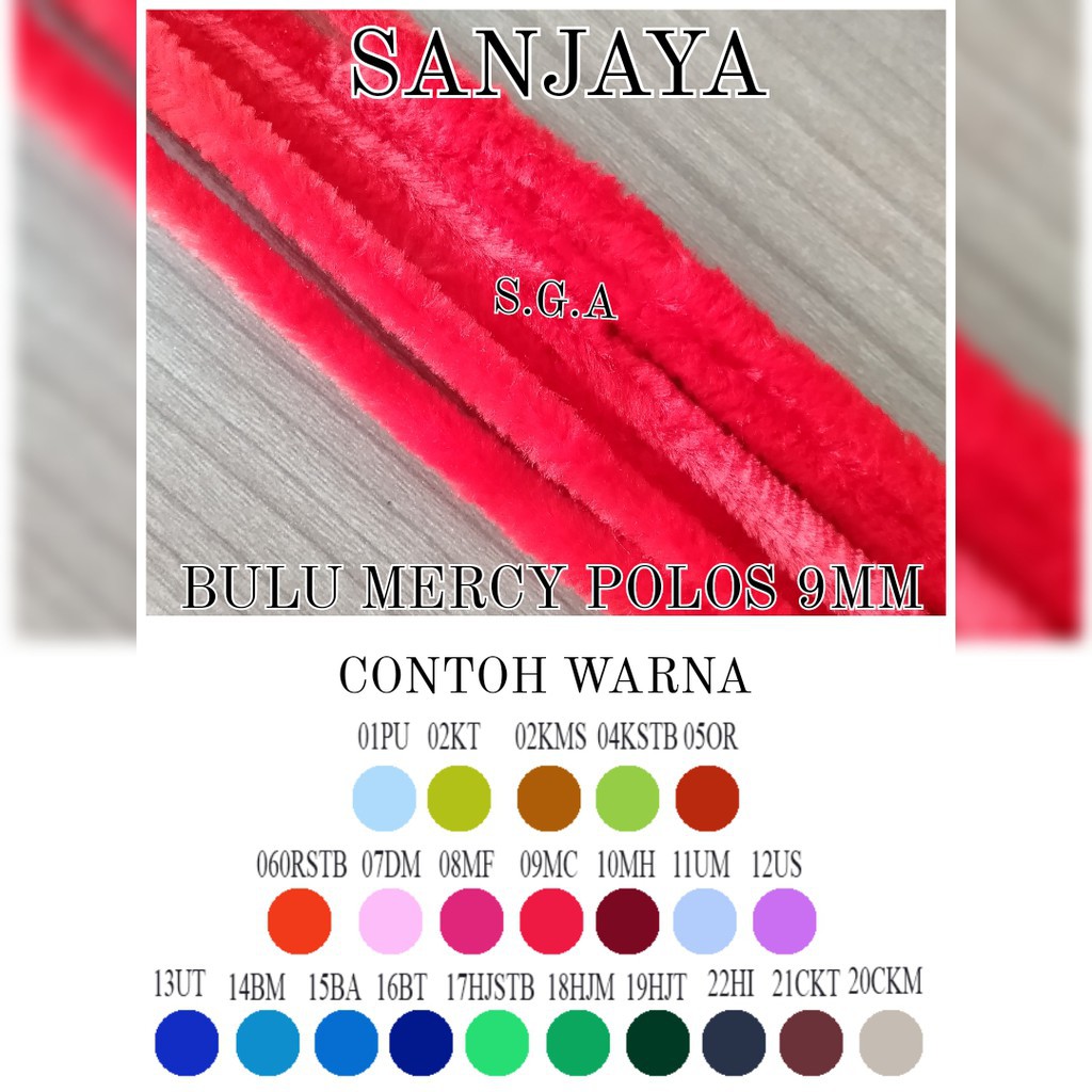 KAWAT BULU / KAWAT BULU MERCY POLOS / PIPE CLEANER / KAWAT KERAJINAN TANGAN WARNA WARNI / MISC BULU MERCY POLOS 9MM