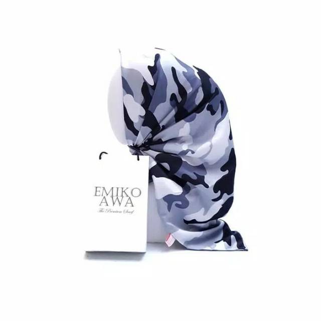 Jilbab Segiempat Motif ArmyGrey Murah Berkualitas
