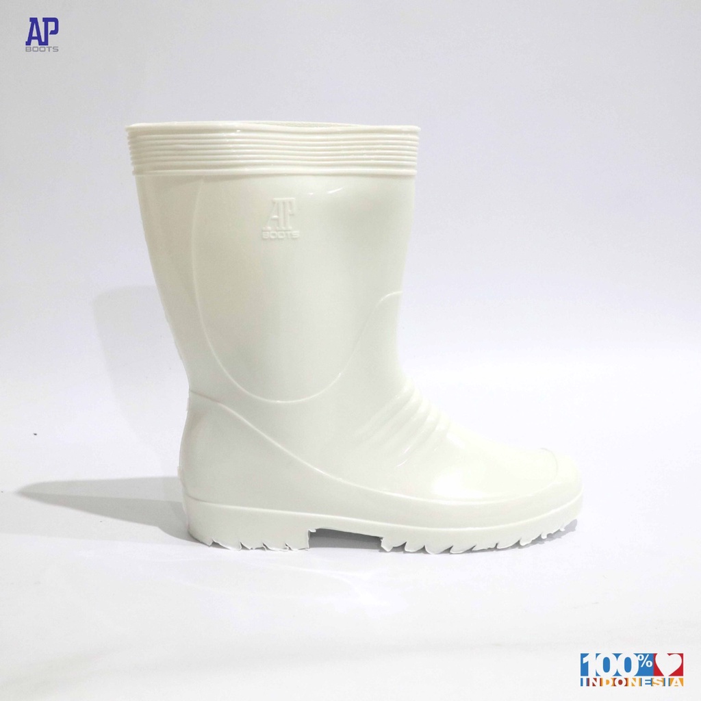 AP WHITE I 25-28 - SEPATU BOOT SAFETY KARET -  AP BOOTS