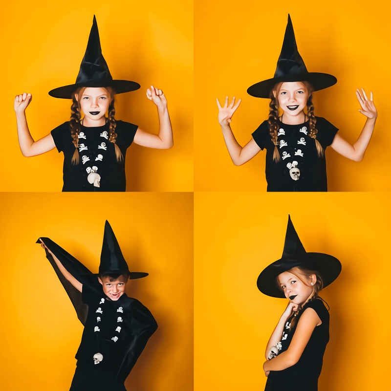 Topi Penyihir Warna Hitam Untuk Cosplay Halloween