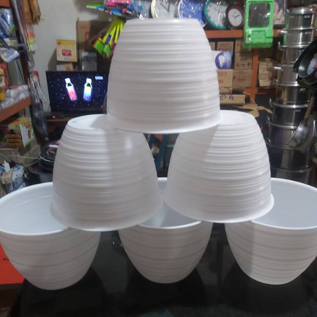 Pot bunga GUCI putih Tawon 25