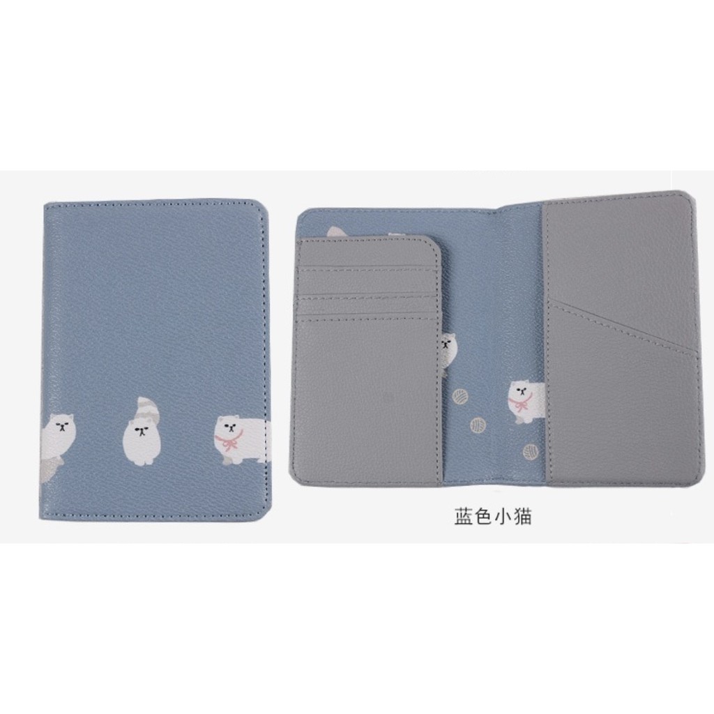 WRF49 Dompet Lipat Korea Lucu Anjing Kucing Wallet Fold Cute Dog Cat Impor TKM