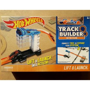 hot wheels track builder rocket launch set
