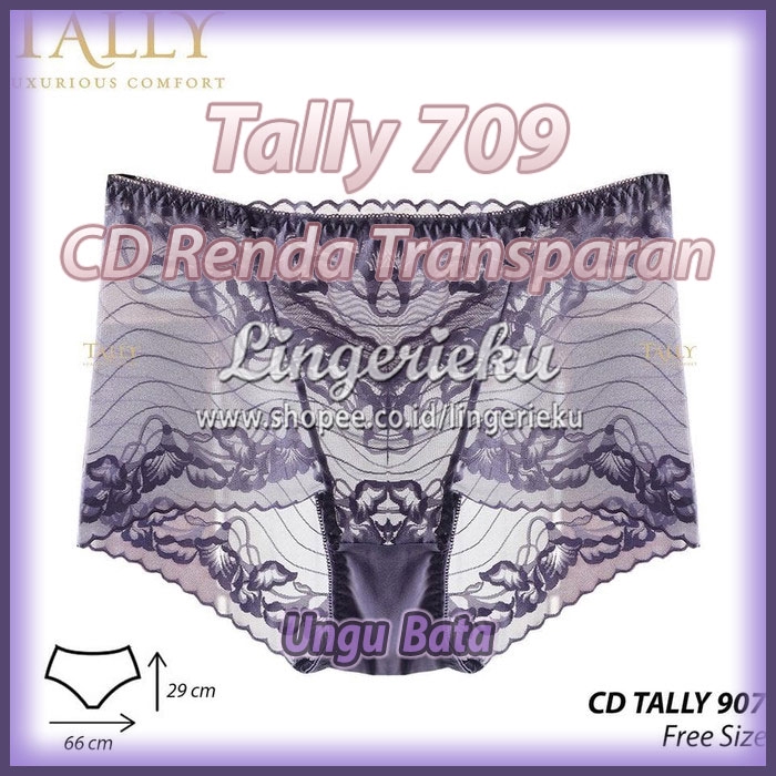 Tally 709 CD Celana Dalam Wanita Seksi Transparan Renda Bigsize