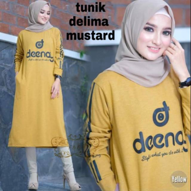 Tunik Delima, tunik, tunik muslim, tunik modis, tunik casual, tunik murah, Bahan babyterry, kekinian