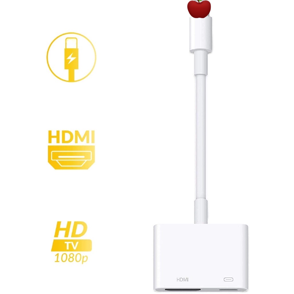 Kabel Adapter Konektor TV Digital AV HD 1080p Untuk iPhone