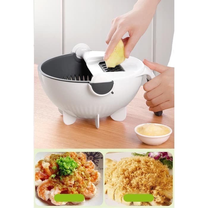 VOM Parutan Baskom Serbaguna Multifungsi - Vegetable Basket Cutter 0684