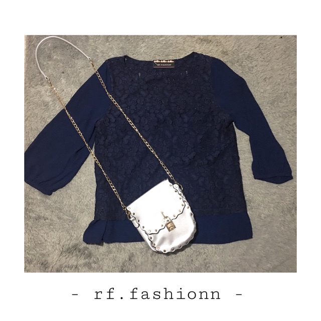 Blouse Wanita Biru Dongker