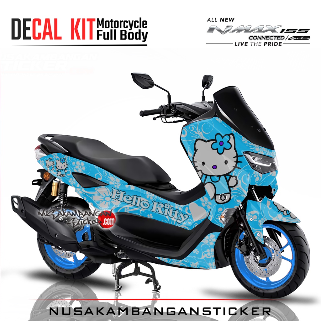 Stiker All New N Max 2020 Hello Kity Biru