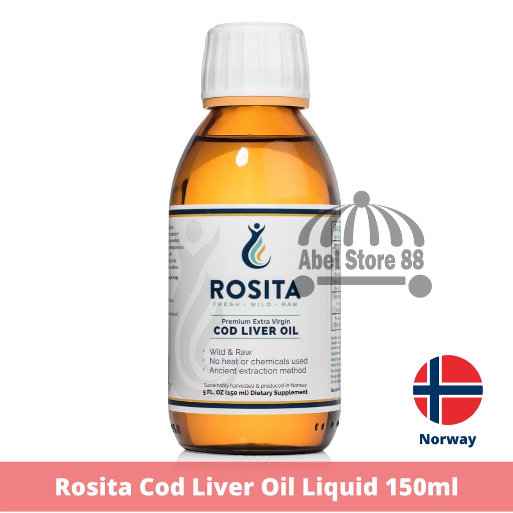 Jual Rosita Cod Liver Fish Oil 150 ml Extra Virgin Minyak Ikan Omega 3 DHA Shopee Indonesia