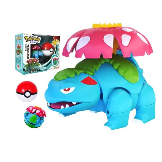 Promo Mainan Anak Pokemon Pokeball Deformation Toy Venusaur Original New