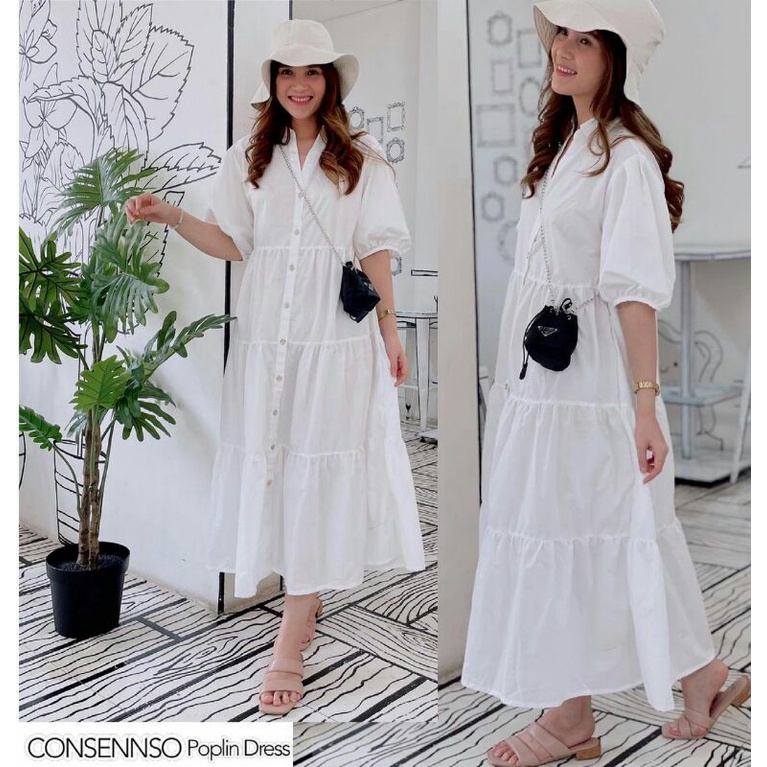 CONSENSO POPLIN DRESS/DRESS WANITA/DRESS KEKINIAN