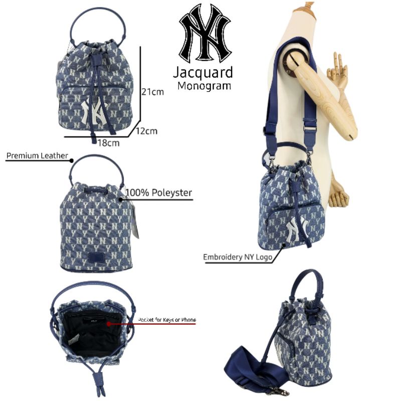 Tas Tangan MLB Model Jacquard Serut Import