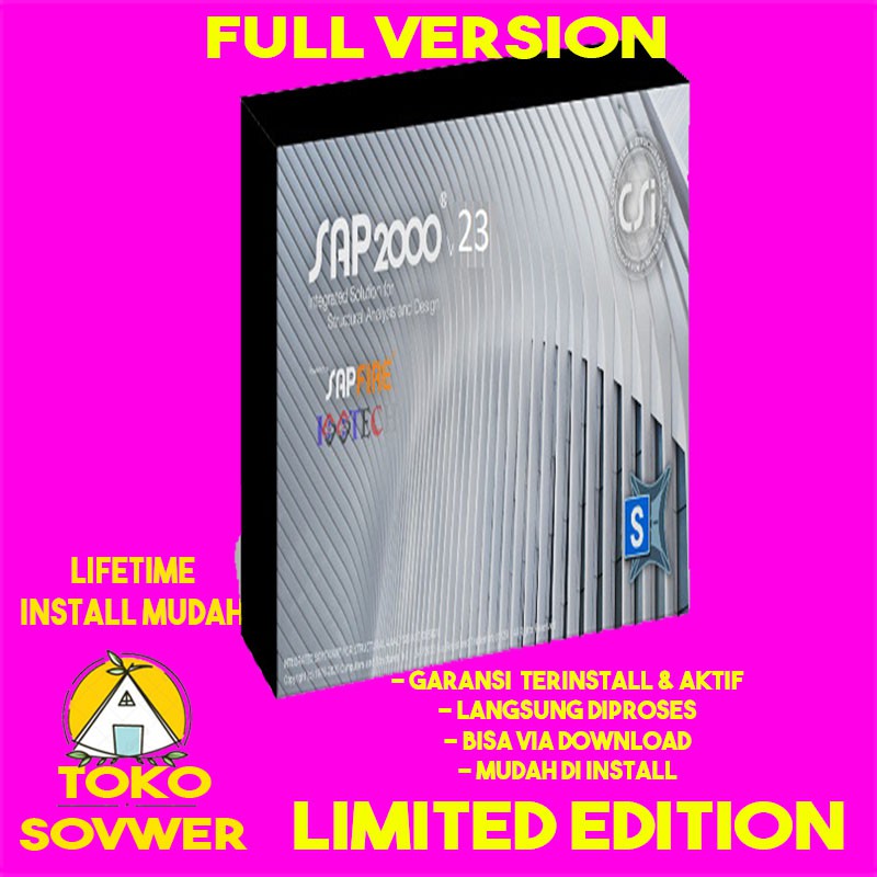 CSI SAP2000 Ultimate v23 Software LIFETIME FULL VERSION GARANSI AKTIF