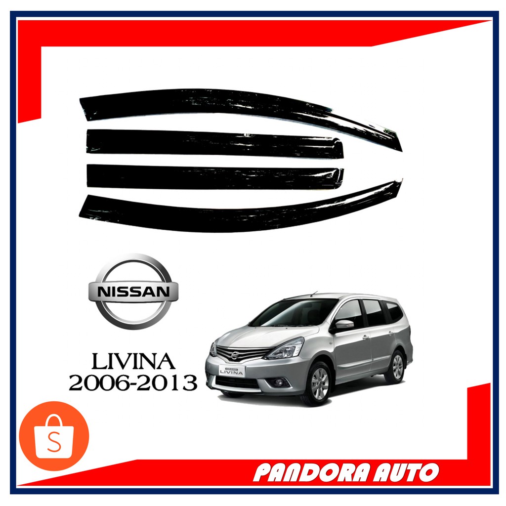 TALANG AIR MOBIL NISSAN GRAND LIVINA MODEL SLIM AKRILIK HITAM